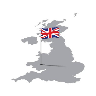 bayrak direğiyle uk haritası