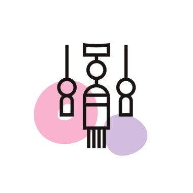 Rüzgar çanları vektör illüstrasyonu