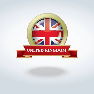 Birleşik Krallık etiket vektör illüstrasyonu