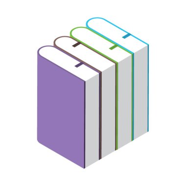 Kitap yığını vektör illüstrasyonu