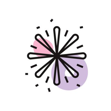 Havai fişek simgesi vektör çizimi