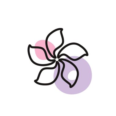 orkide çiçek vektör illüstrasyonu