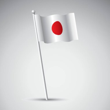 Japonya bayrak vektör illüstrasyonu