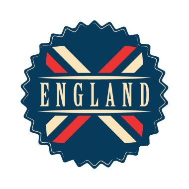 UK retro etiket vektör çizimi