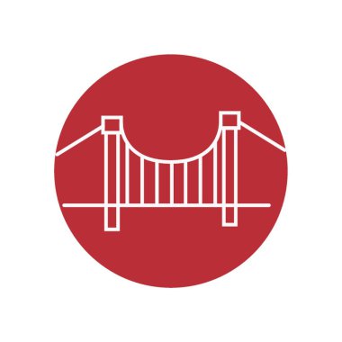 tsing ma bridge vektör illüstrasyonu