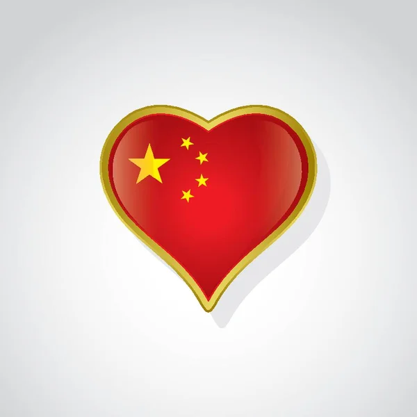 China Bandeira Ícone Vetor Ilustração — Vetor de Stock