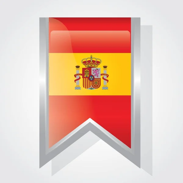 Spain Bandeira Pennant Vetor Ilustração — Vetor de Stock