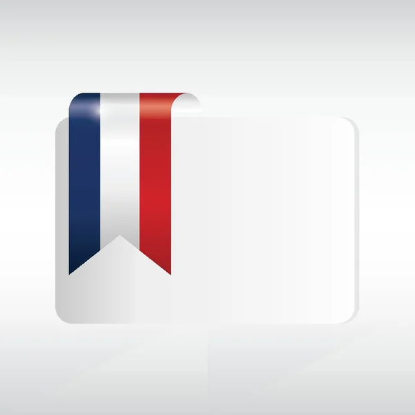 Vektorová Ilustrace Ikony Francouzského Vlajky — Stockový vektor