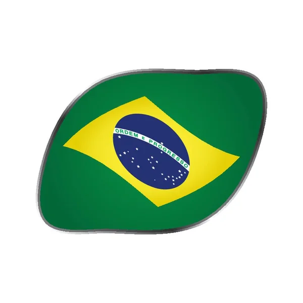 Brasilianische Flagge Symbol Vektor Illustration — Stockvektor