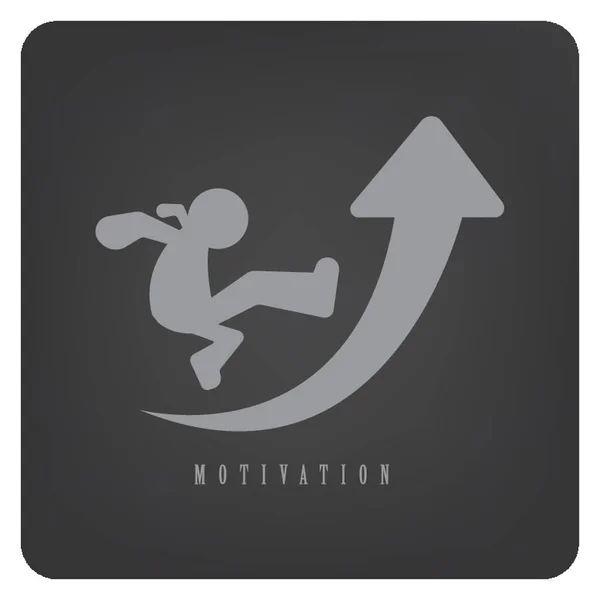 Motivación Icono Vector Ilustración — Archivo Imágenes Vectoriales