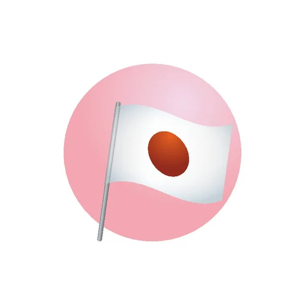 Векторная Иллюстрация Флага Японии — стоковый вектор
