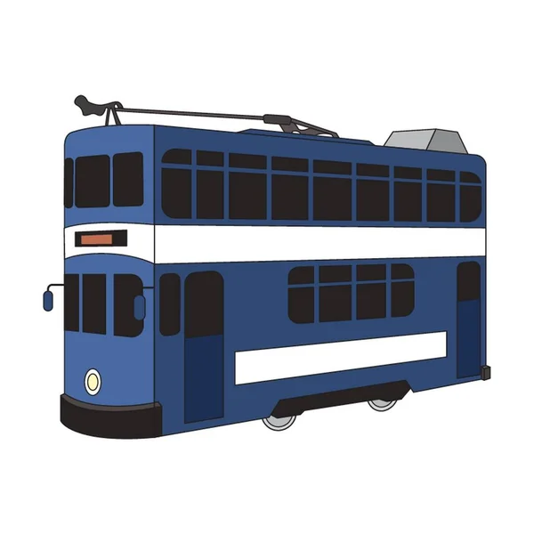 Tramvai Auto Vector Ilustrare — Vector de stoc