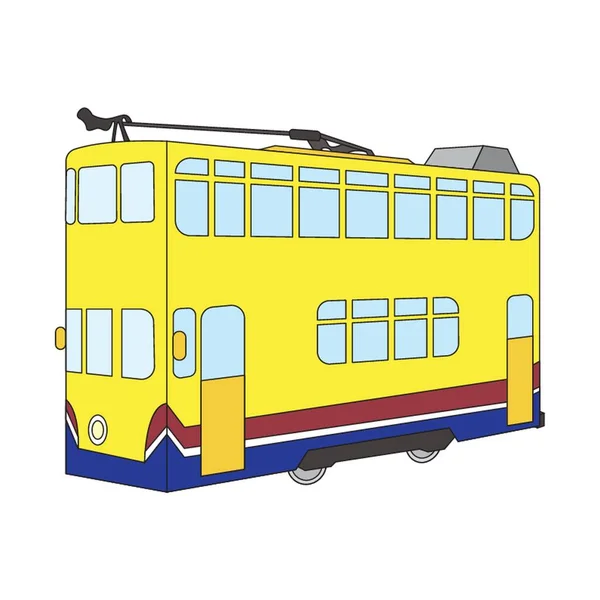 Straßenbahn Auto Vektor Illustration — Stockvektor