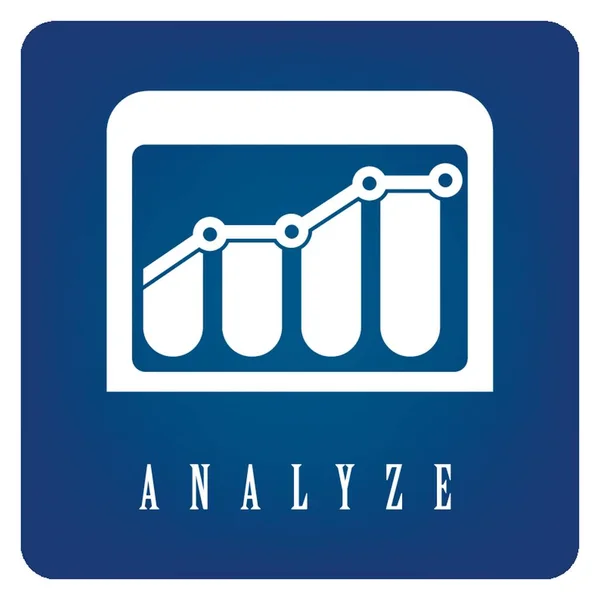 Symbolvektorabbildung Analysieren — Stockvektor