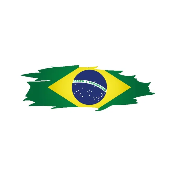 Brasilianische Flagge Symbol Vektor Illustration — Stockvektor