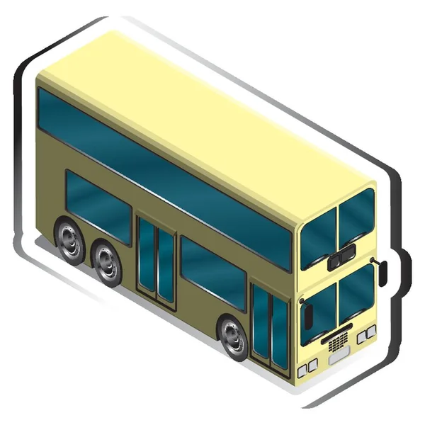 Ilustración Vector Bus Dos Pisos — Vector de stock