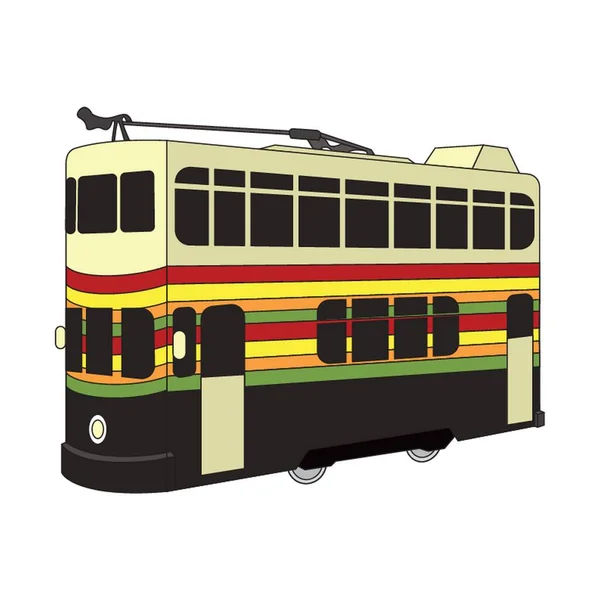Tram Car Vector Illustration — Stock Vector