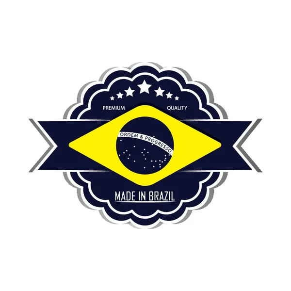 Illustration Vectorielle Étiquette Brésil — Image vectorielle
