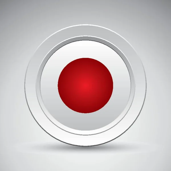 Japão Ícone Bandeira Vetor Ilustração — Vetor de Stock