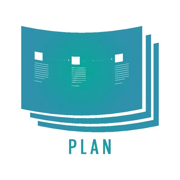 Plan Icon Vektor Illustration — Stockvektor