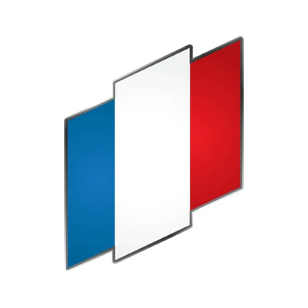 Francouzský Vektor Vlajky Ilustrace — Stockový vektor