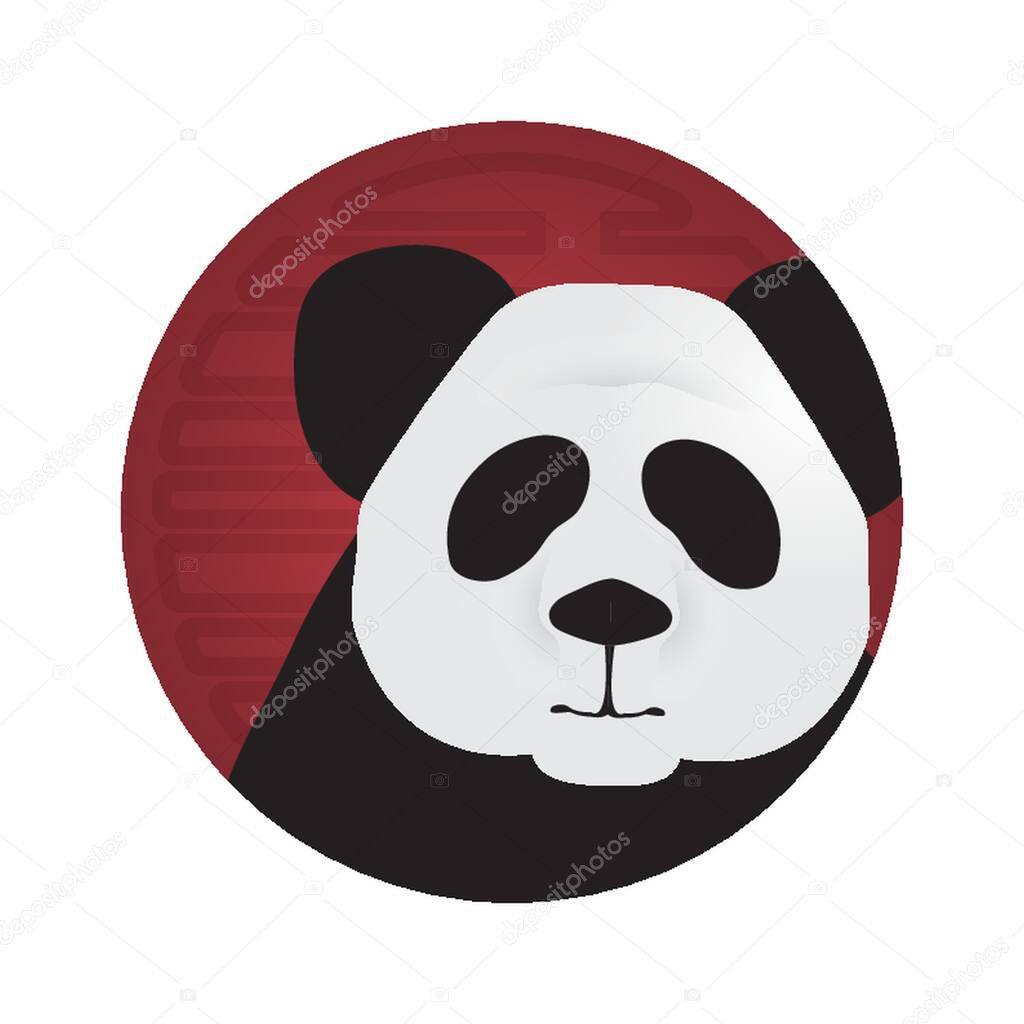 giant panda vector illustration