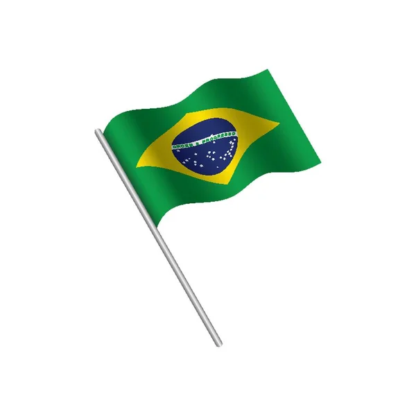 Brasil Bandeira Vetor Ilustração — Vetor de Stock
