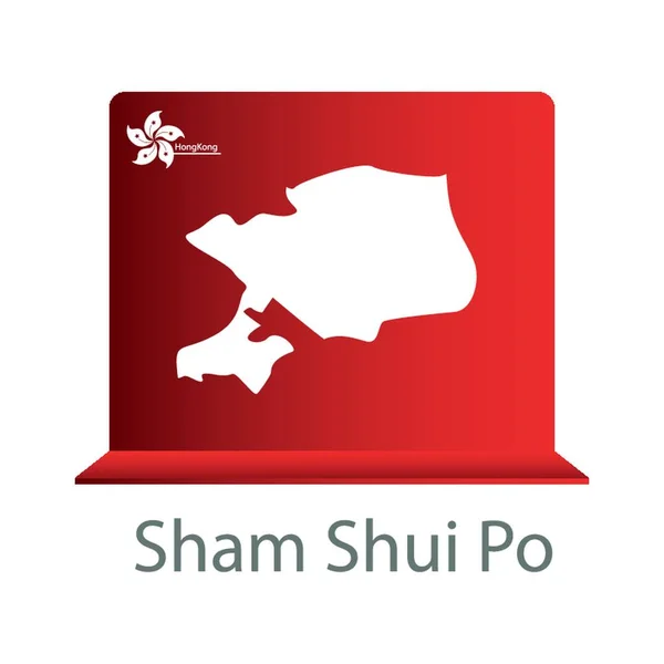 Sham Shui Map — 스톡 벡터