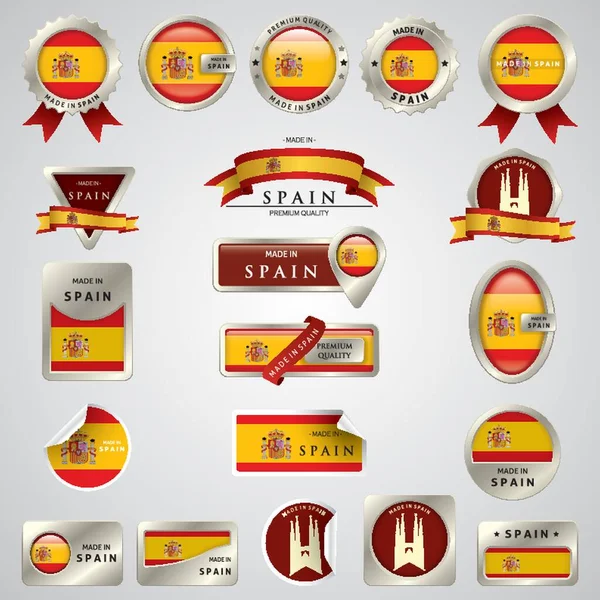 Kolekcja Ikon Wykonanych Języku Hiszpańskim — Wektor stockowy