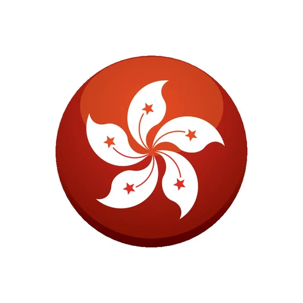 Hong Kong Flag Icon — 스톡 벡터