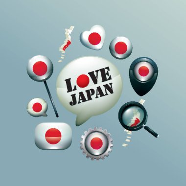 bir dizi Japon bayrağı simgesi