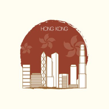 Hong Kong Şehri ufuk çizgisi