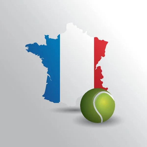 Карта Франции Теннисным Мячом — стоковый вектор