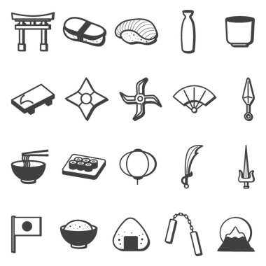 Japon simgelerinin koleksiyonu