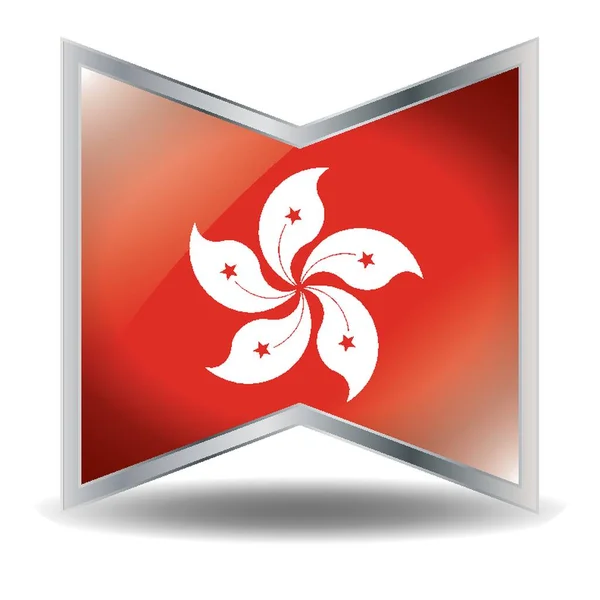Hong Kong Flag Icon — Stock Vector