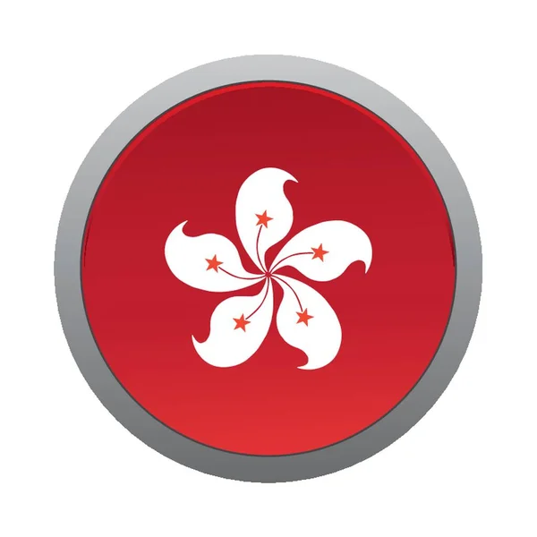 Hong Kong Flag Icon — 스톡 벡터