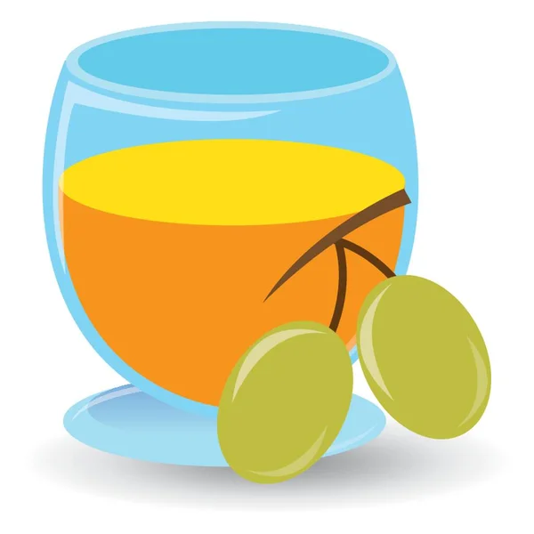 Oliven Mit Ölglas — Stockvektor