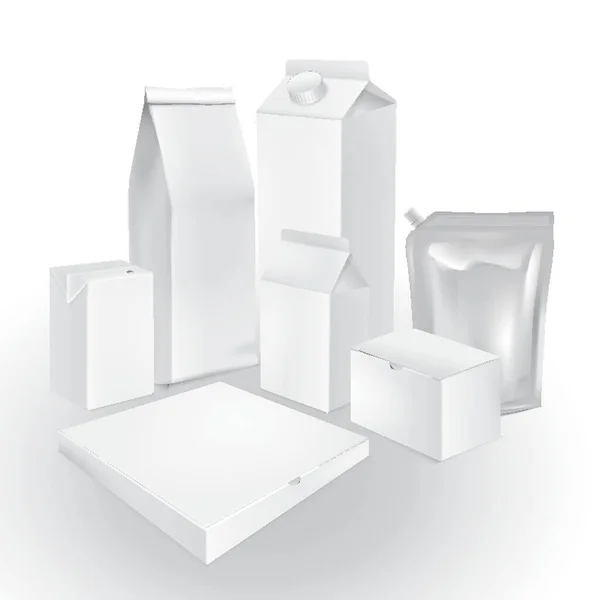 Ensemble Boîtes Emballage — Image vectorielle