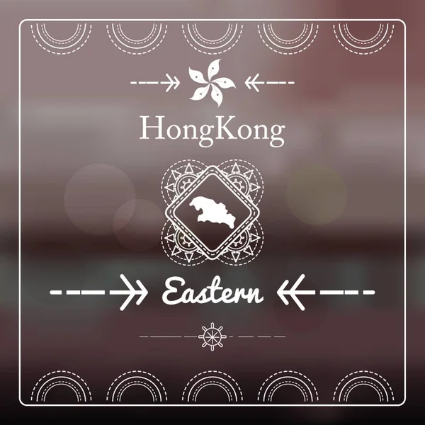 Kaart Van Oost Hong Kong — Stockvector
