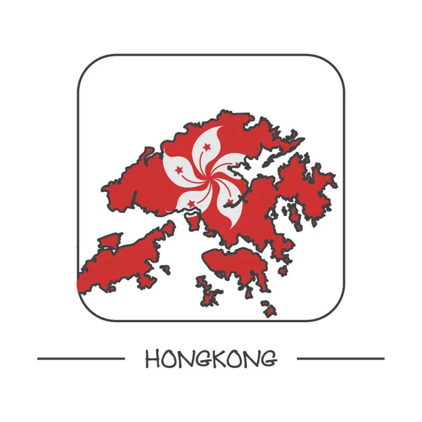 Mapa Hong Kong — Vetor de Stock