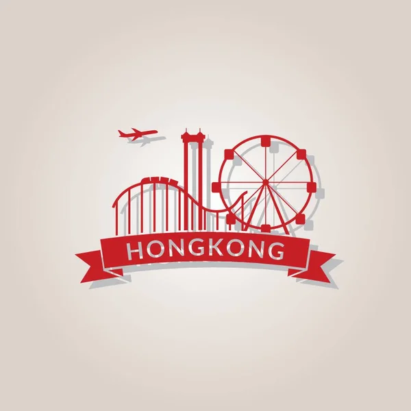 Hong Kong Ocean Park — Vector de stock