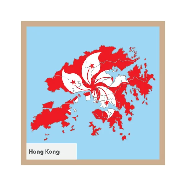 香港州地図 — ストックベクタ