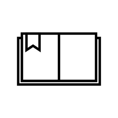 Açık bir kitap çizimi.