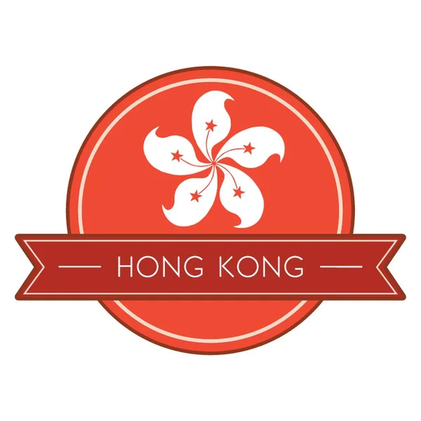 Hong Kong Flagga Ikon — Stock vektor