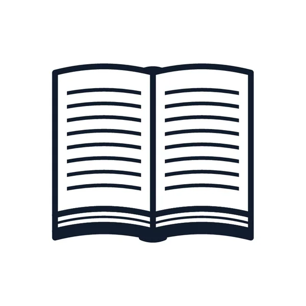 Egy Nyitott Könyv Illusztráció — Stock Vector