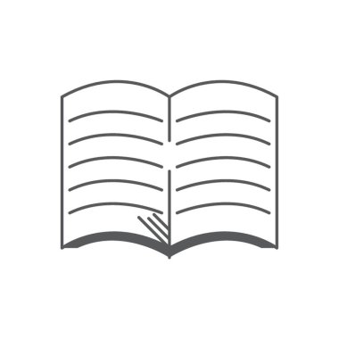 Açık bir defter illüstrasyonu.