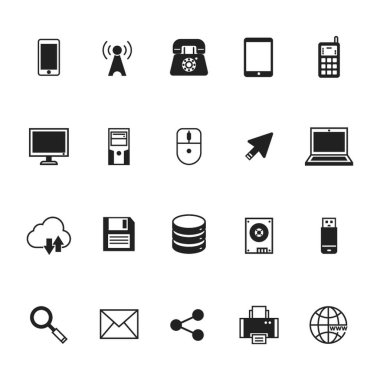 Teknoloji simgeleri koleksiyonu