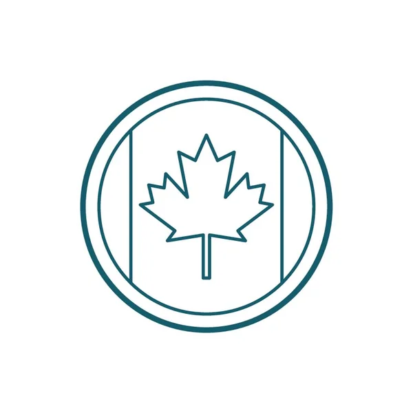 Bir Kanada Amblemi Çizimi — Stok Vektör