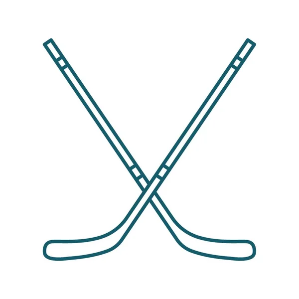 Una Ilustración Palos Hockey — Archivo Imágenes Vectoriales