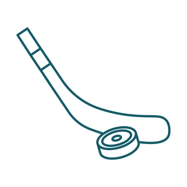 Una Ilustración Palo Disco Hockey — Vector de stock